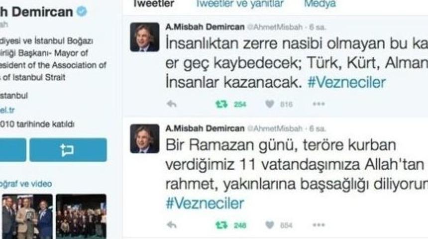 Başkan Demircan&rsquo;dan Vezneciler Saldırısına Tepki