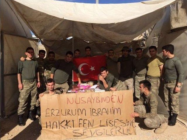 Erzurumlu Öğrencilerden Nusaybin’deki Mehmetçiğe Moral