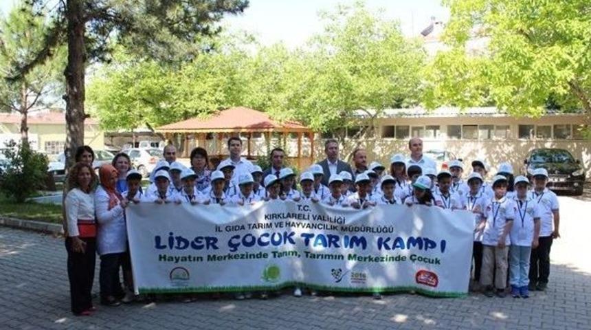 Kırklareli&rsquo;de &ldquo;lider &Ccedil;ocuk Tarım Kampı" Projesi