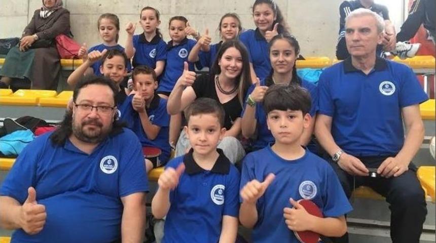 Minik Masa Tenis&ccedil;iler İlk Resmi Sınavına &Ccedil;ıktı