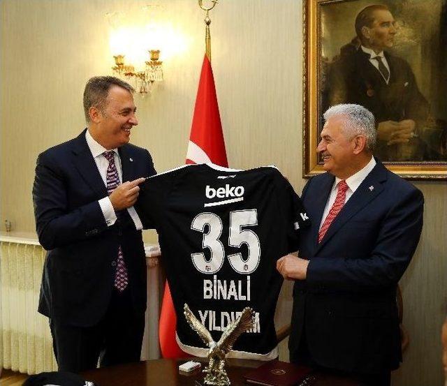 Başbakan Binali Yıldırım, Fikret Orman’ı Kabul Etti