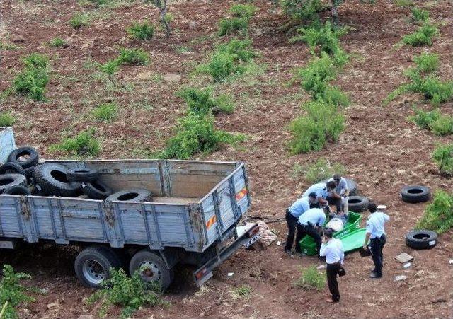 Virajı Alamayan Kamyon Şarampole Uçtu: 1 Ölü