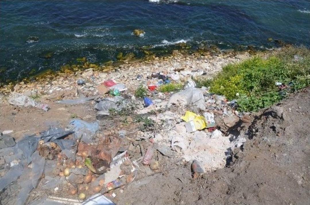 Sahil Kenarlarına D&ouml;k&uuml;len &Ccedil;&ouml;pler &Ccedil;evre Kirliliğine Neden Oluyor