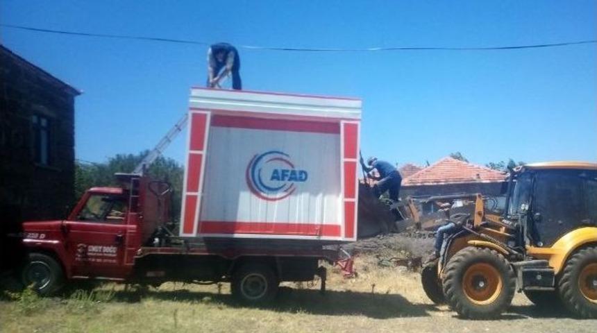 K&ouml;ylere Acil Durum Konteyneri