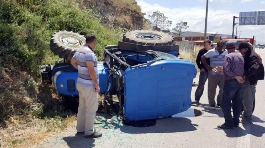 Karacabey’de Traktör Devrildi: 2 Yaralı