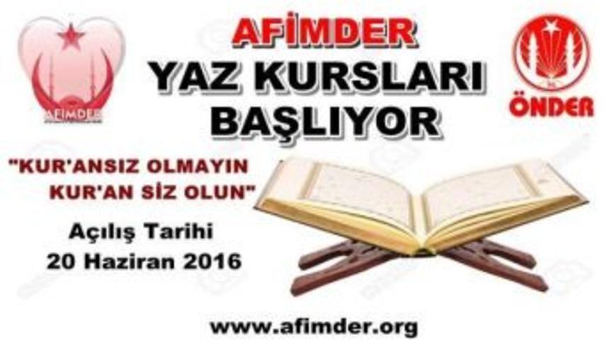 Afimder Yaz D&ouml;nemi Kursları Başlıyor
