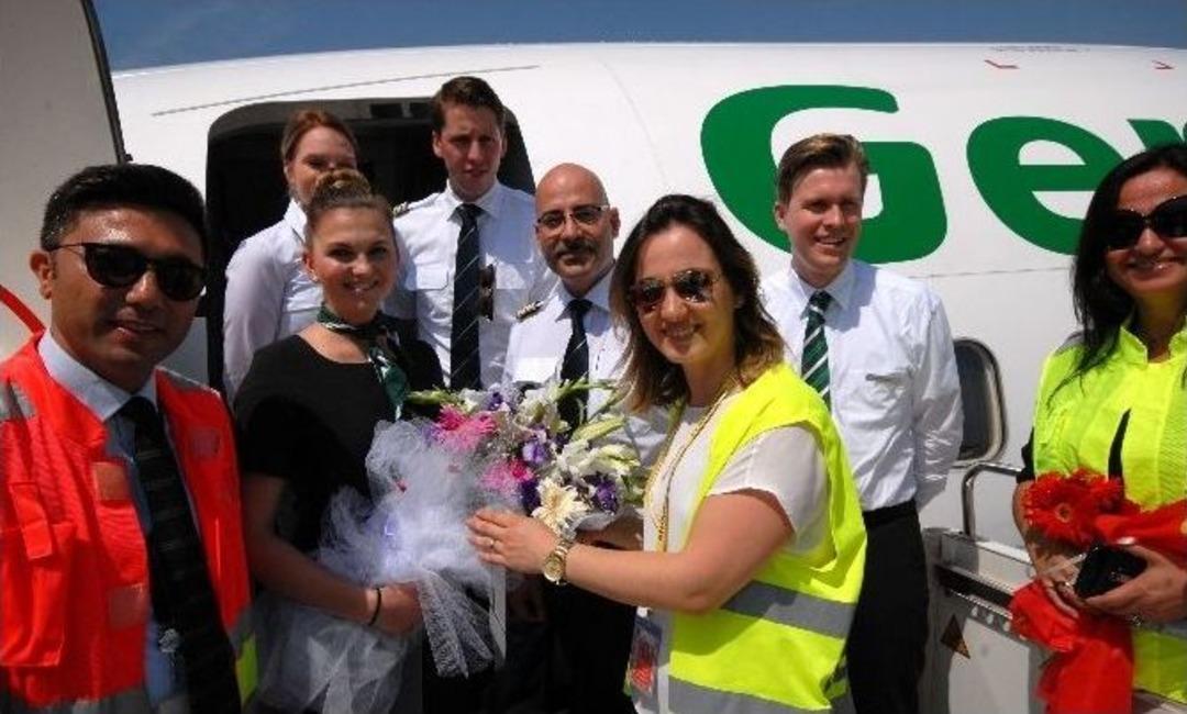 Germania Havayolları U&ccedil;ağına Adana&rsquo;da Sulu Karşılama