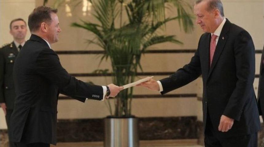 Erdoğan Arnavutluk Büyükelçisi Gazheli’yi Kabul Etti