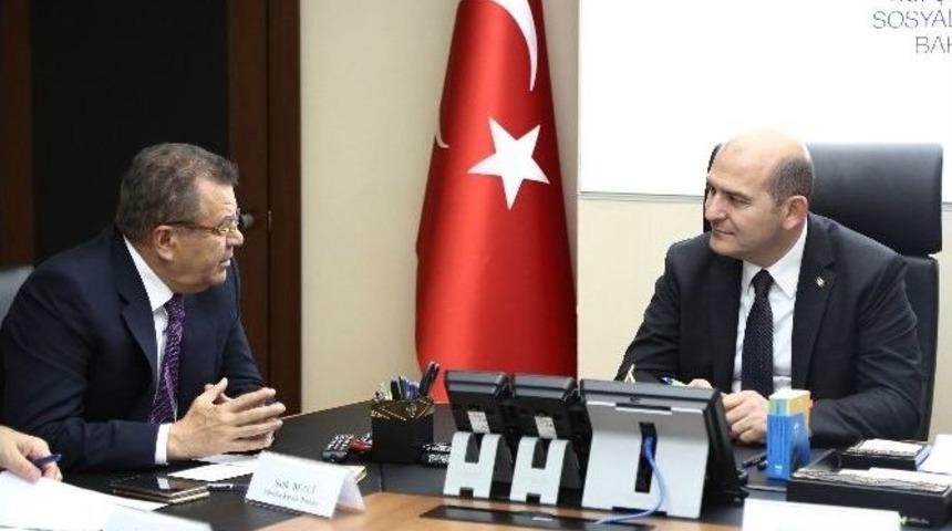 Ato Y&ouml;netimi &Ccedil;alışma Ve Sosyal G&uuml;venlik Bakanı Soylu&rsquo;yu Ziyaret Etti