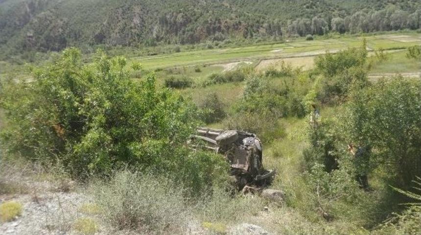 Kamyonetiyle &Ccedil;eltik Tarlasına U&ccedil;tu: 1 Yaralı