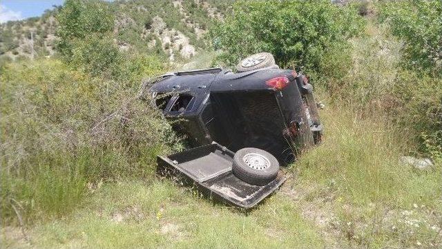 Kamyonetiyle Çeltik Tarlasına Uçtu: 1 Yaralı