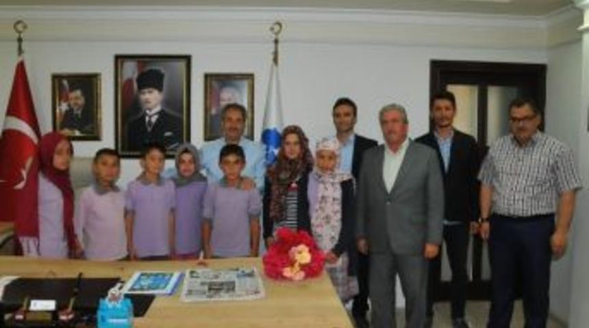 &Ccedil;akıllar İmam Hatip Ortaokulu&rsquo;ndan Başkan Akkaya&rsquo;ya Teşekk&uuml;r Ziyareti
