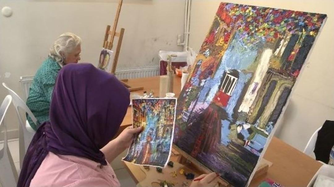 Semt Konağı Kursiyerleri Usta Ressamları Aratmadı