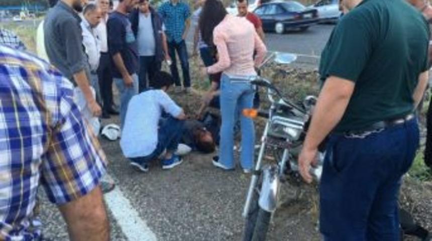 T&uuml;rkoğlu&rsquo;nda Motosiklet Kazası: 1 Yaralı