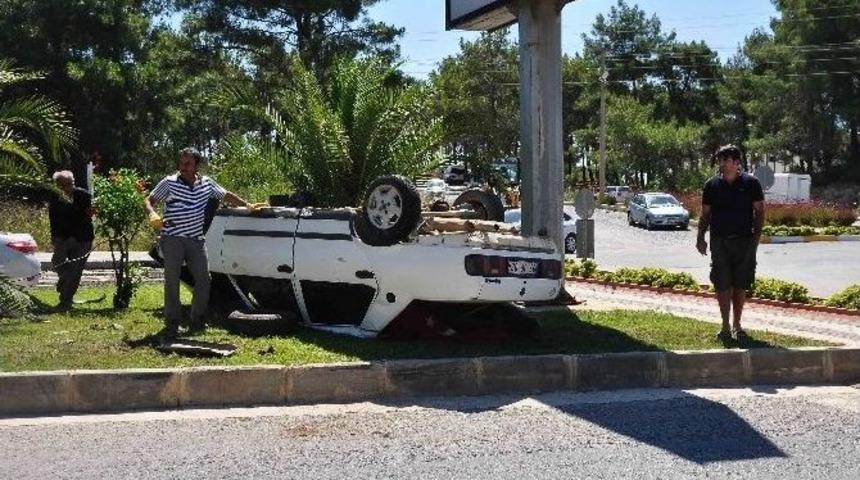 Manavgat’ta Trafik Kazası: 1 Yaralı