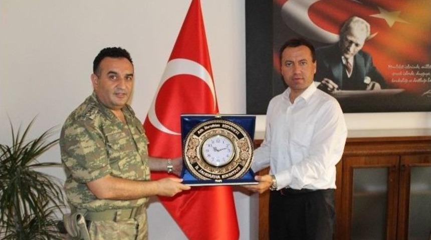 Albay Koyuer Samsat Kaymakamlığına Veda Ziyaretinde Bulundu