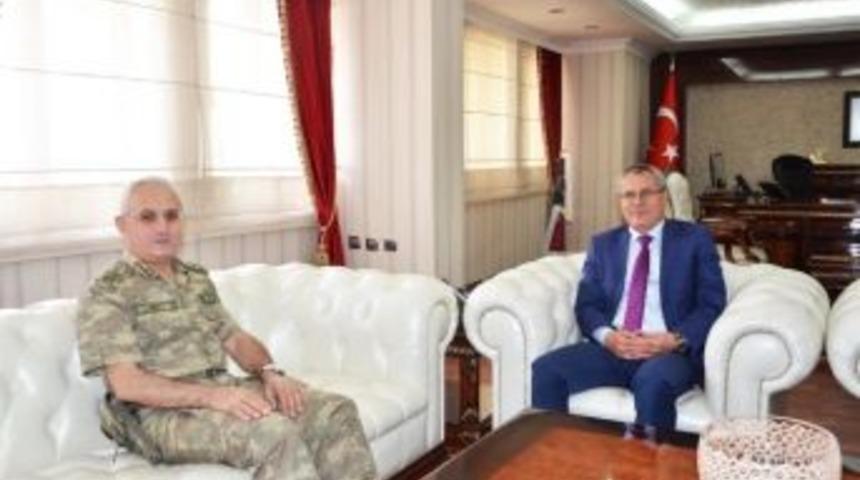 Tuğgeneral G&uuml;ney, Vali Deniz&rsquo;i Ziyaret Etti