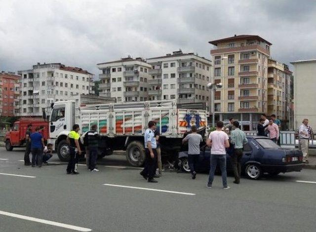 Rize’de Trafik Kazası: 1 Yaralı