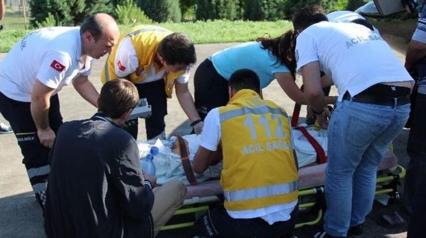 Otomobilin &Ccedil;arptığı 8 Yaşındaki Emirhan Hava Ambulansla Konya&rsquo;ya Sevk Edildi