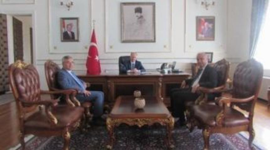 (d&uuml;zeltme) Teski Genel M&uuml;d&uuml;r&uuml; Başa Ve Karakaya&rsquo;dan Vali Ceylan&rsquo;a Ziyaret