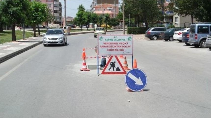 Edirne&rsquo;de Asfalt &Ccedil;alışmaları Devam Ediyor