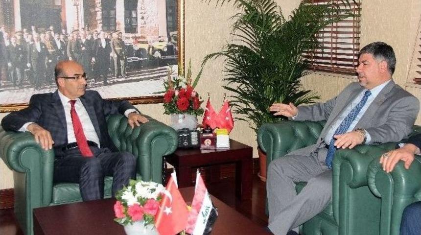 Irak B&uuml;y&uuml;kel&ccedil;isi Alalawi&rsquo;den Vali Demirtaş&rsquo;a Ziyaret