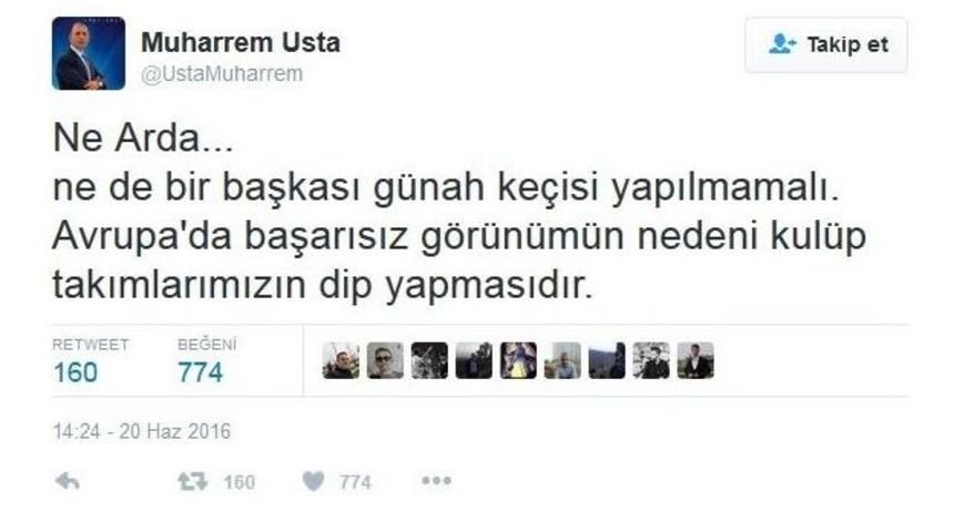 Muharrem Usta, Arda Turan &Uuml;zerinden S&uuml;per Lig&rsquo;i Eleştirdi