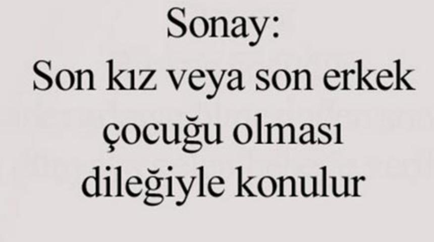 Bu y&uuml;zden o isim size verildi