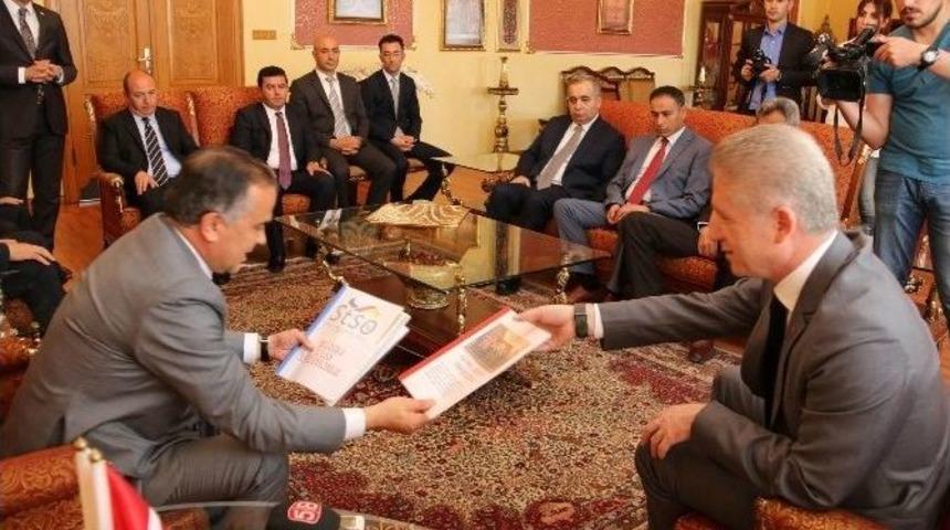 Sivas Ticaret Ve Sanayi Odası&rsquo;ndan, Vali G&uuml;l&rsquo;e Ziyaret