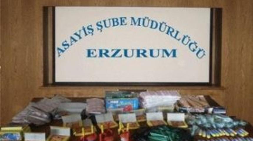 Erzurum&rsquo;da Piroteknik Patlayıcı Madde Satıcılarına Operasyon