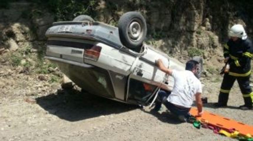 &Uuml;nye&rsquo;de Kaza: 1 Yaralı