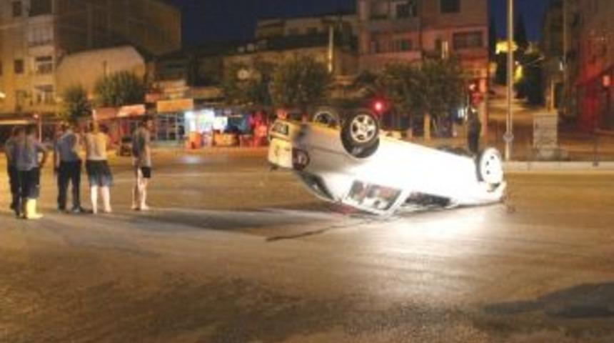 Takla Atan Otomobilden Burnu Bile Kanamadan &Ccedil;ıktı