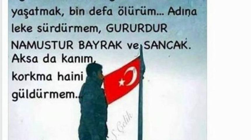 Şehidin Son Paylaşımı Bayrak Ve Namus Oldu
