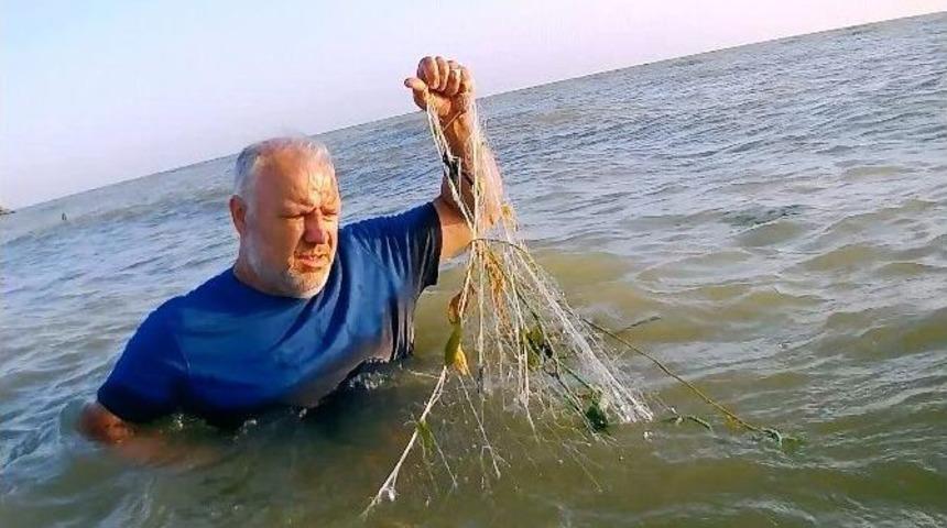Tarsus’ta Denizdeki Hayalet Ağlar Toplandı
