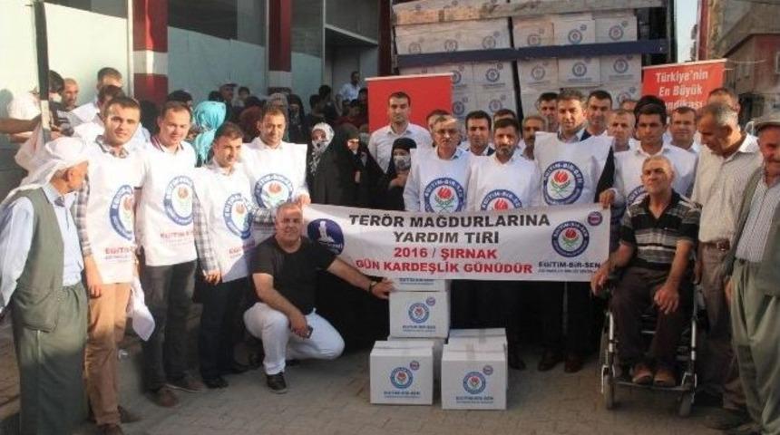 Eğitim Bir-sen&rsquo;den Ter&ouml;r Mağduru Bin 200 Cizreli Aileye Gıda Yardımı