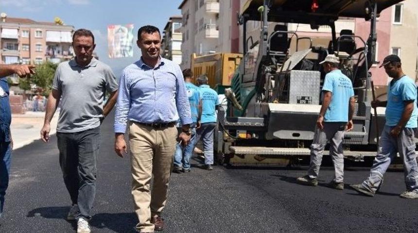 Başkan Y&uuml;cel Alaiye Caddesi&rsquo;ndeki &Ccedil;alışmaları İnceledi