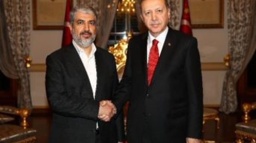Cumhurbaşkanı Erdoğan Hamas Siyasi B&uuml;ro Başkanı Meşal&rsquo;i İstanbul&rsquo;da Kabul Etti