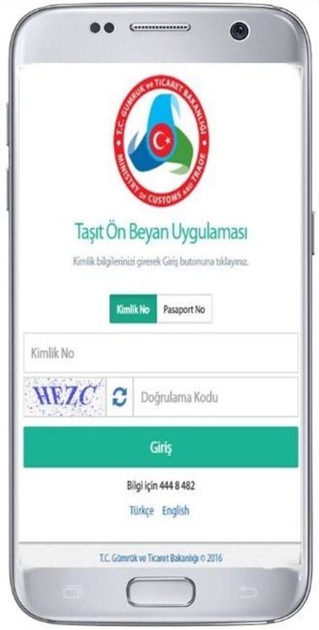 Özel Taşıtlar İçin Ön Beyan Uygulaması Başladı