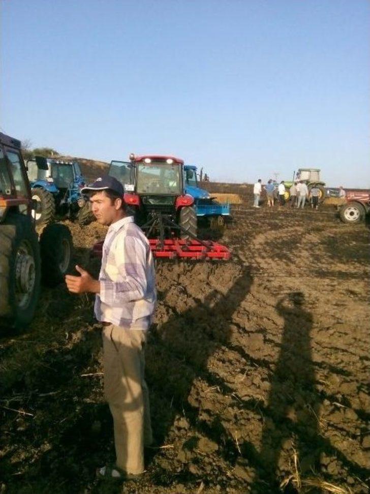 Tarla Yangını Çiftçiyi Perişan Etti G4