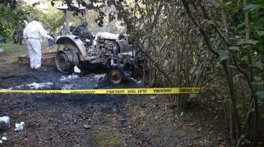 Alev Alan Trakt&ouml;rde Yanarak Can Verdi