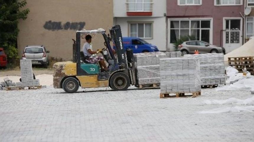 4 Bin 770 Metrekarelik Parke Taşı &Ccedil;alışması Başladı