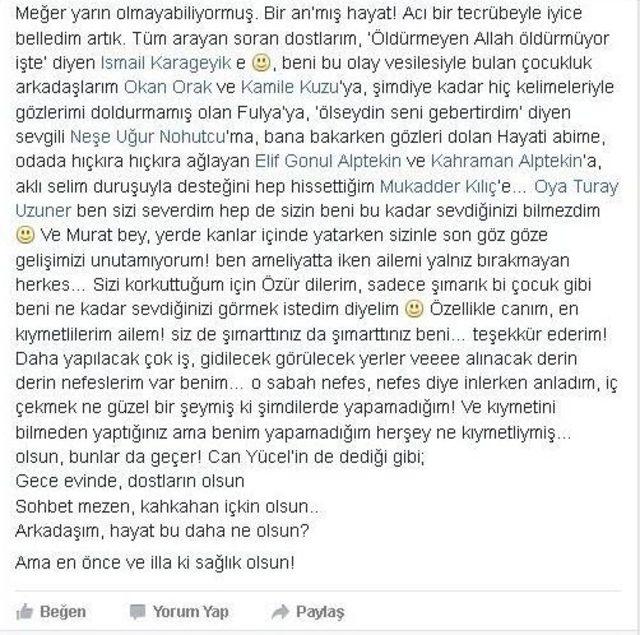 Eski Sevgili Dehşeti Yaşayan Kadından Anlamlı Paylaşım