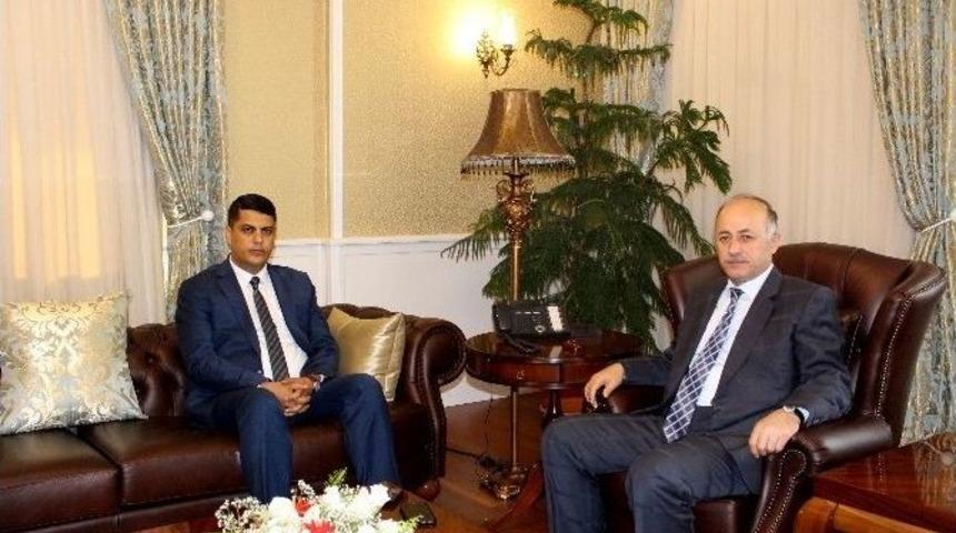 Azerbaycan Kars Başkonsolosu Ayhan S&uuml;leymanlı&rsquo;dan Vali Azizoğlu&rsquo;na Ziyaret