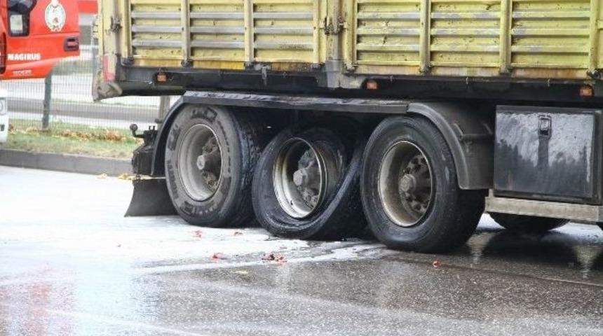 Samsun&rsquo;da Tır Yangını