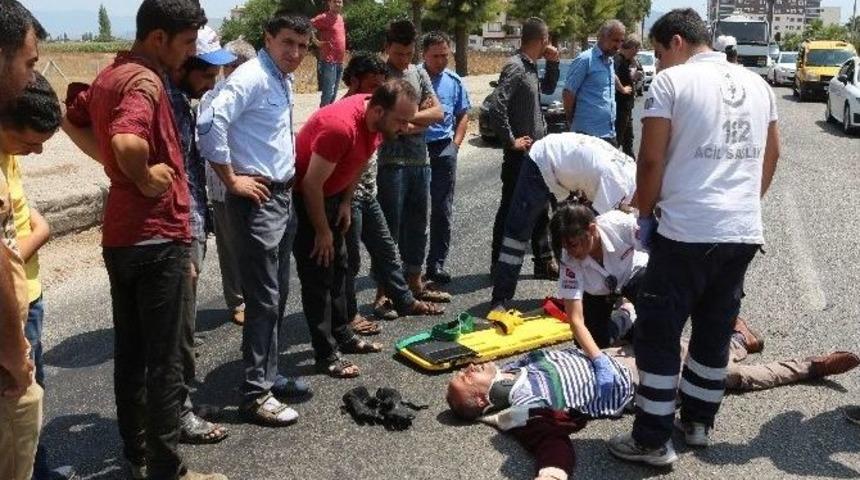 Motosiklet Sürücüsü Az Kalsın Ölüyordu