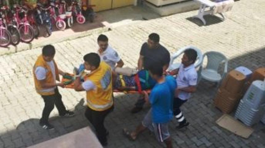Y&uuml;ksekten D&uuml;şen Kadın Yaralandı