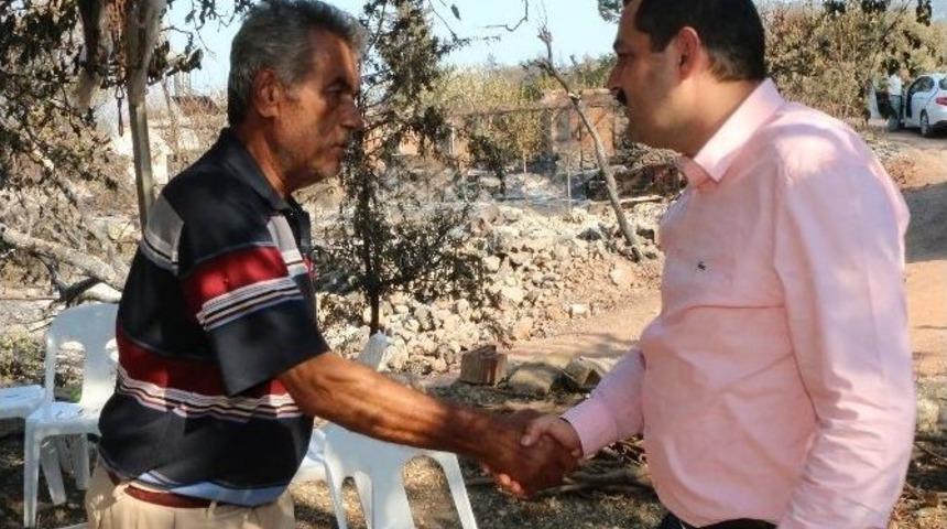 Ak Parti Heyeti Yangın B&ouml;lgesinde