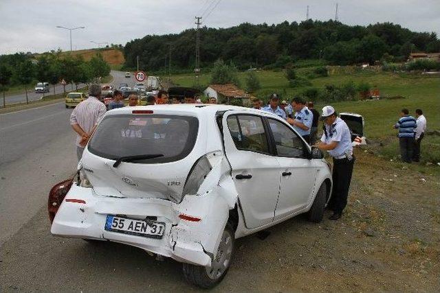 Samsun’da Kaza Yapan Araç Su Kanalına Düştü: 1 Yaralı