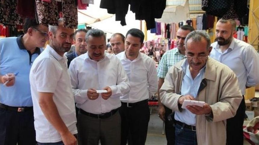 Seydişehir Belediyesi Pazarcıları El Terminali İle Takip Ediyor