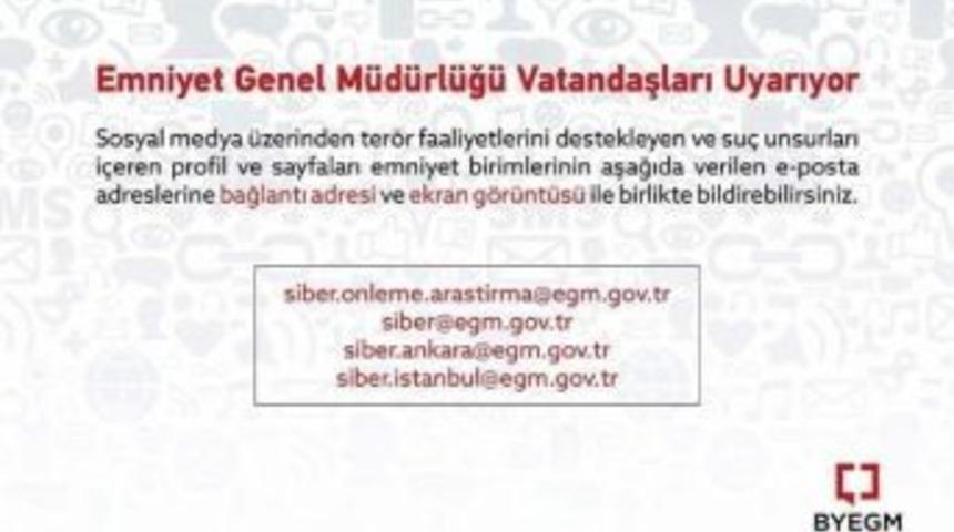 Sosyal Medya &Uuml;zerinden Yapılan Ter&ouml;r Faaliyetleri İhbar Edilebilecek